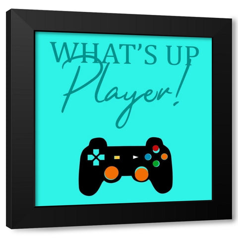 Player Black Modern Wood Framed Art Print by Phillip, Jamie