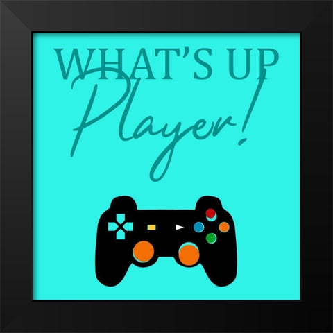 Player Black Modern Wood Framed Art Print by Phillip, Jamie