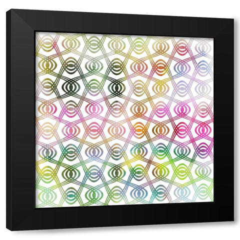 Geometrical Loom Black Modern Wood Framed Art Print by Phillip, Jamie