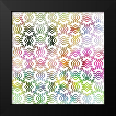 Geometrical Loom Black Modern Wood Framed Art Print by Phillip, Jamie