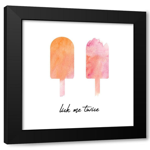 Summer Pop Black Modern Wood Framed Art Print with Double Matting by Phillip, Jamie