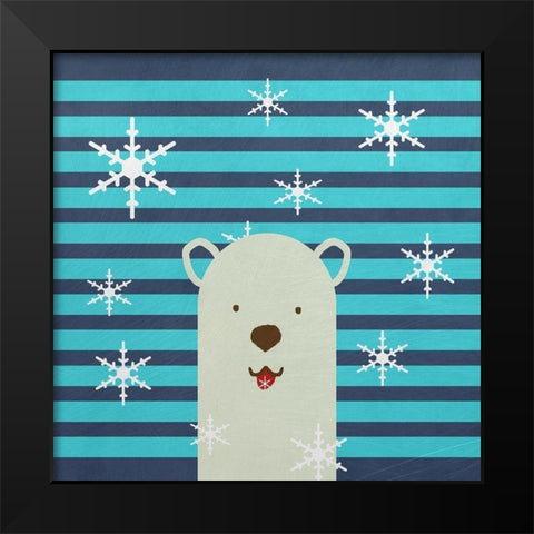 Snow Bear Black Modern Wood Framed Art Print by Phillip, Jamie