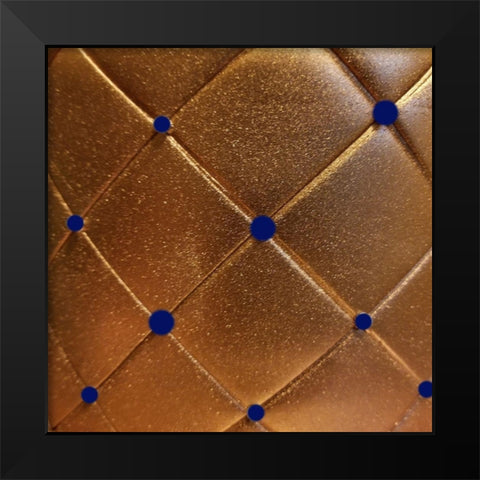 Gold And Blue Pearls 2 Black Modern Wood Framed Art Print by Phillip, Jamie