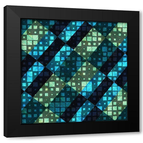 Geometrical Maze Black Modern Wood Framed Art Print with Double Matting by Phillip, Jamie