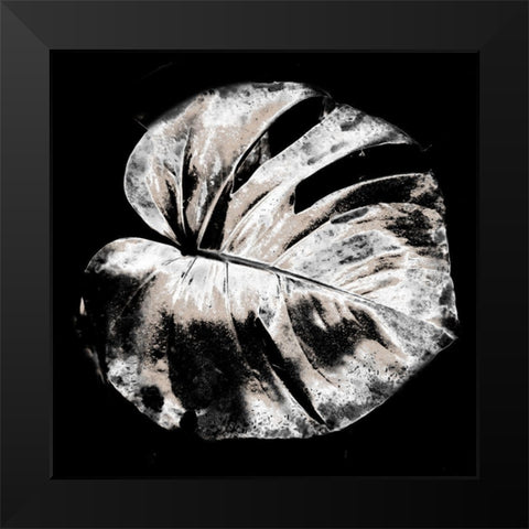 Tropic Leaf 2 Black Modern Wood Framed Art Print by Phillip, Jamie
