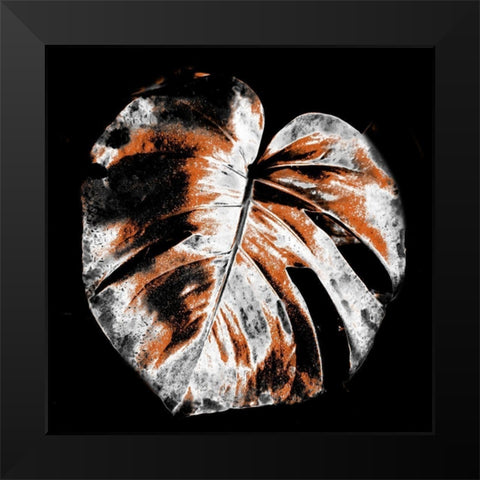 Tropic Leaf 3 Black Modern Wood Framed Art Print by Phillip, Jamie