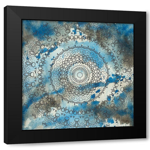 Watercolor Pattern 2 Black Modern Wood Framed Art Print with Double Matting by Phillip, Jamie