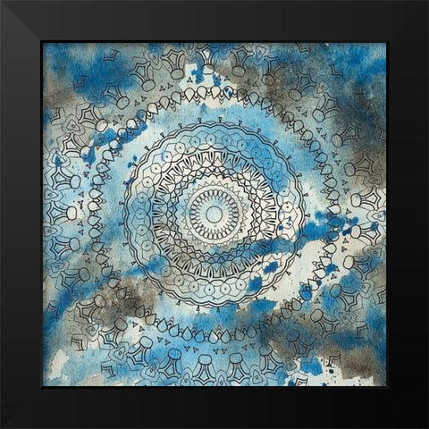 Watercolor Pattern 2 Black Modern Wood Framed Art Print by Phillip, Jamie