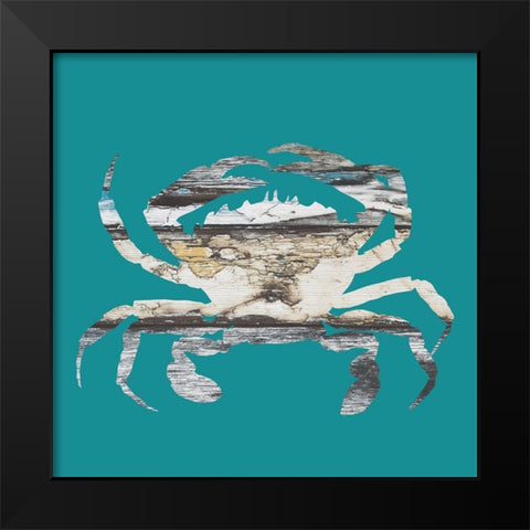 Blue Crab Black Modern Wood Framed Art Print by Phillip, Jamie