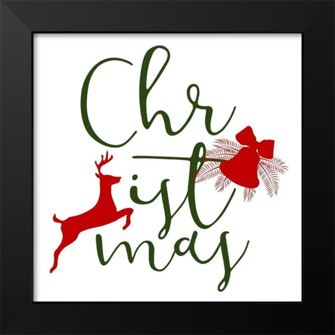 Christmas Black Modern Wood Framed Art Print by Phillip, Jamie