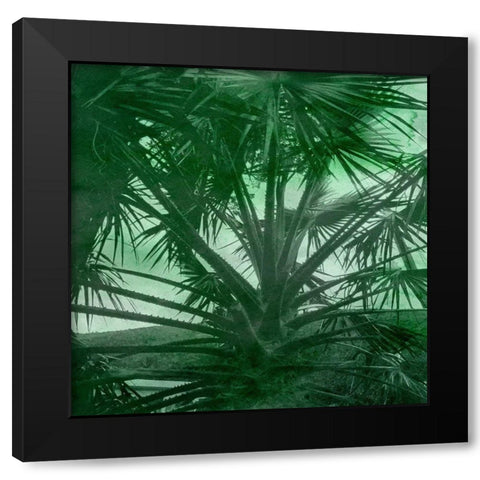 Emerald Palm Black Modern Wood Framed Art Print by Phillip, Jamie