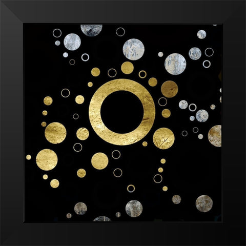 Circular Elegance 2 Black Modern Wood Framed Art Print by Phillip, Jamie