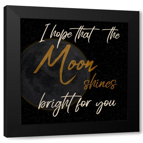 Moon Black Modern Wood Framed Art Print with Double Matting by Phillip, Jamie