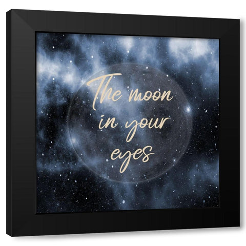 Blue Moon Black Modern Wood Framed Art Print with Double Matting by Phillip, Jamie