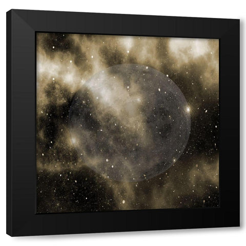 Moon Storm Black Modern Wood Framed Art Print with Double Matting by Phillip, Jamie