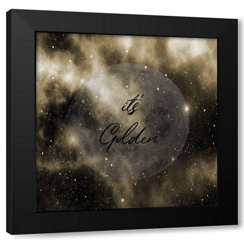 Golden Moon Storm Black Modern Wood Framed Art Print with Double Matting by Phillip, Jamie