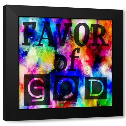 Favor Of God Black Modern Wood Framed Art Print by Phillip, Jamie