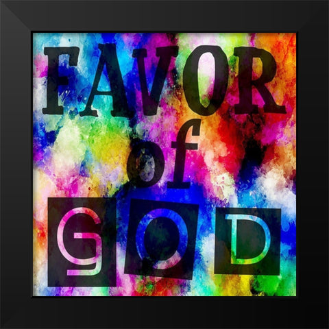 Favor Of God Black Modern Wood Framed Art Print by Phillip, Jamie