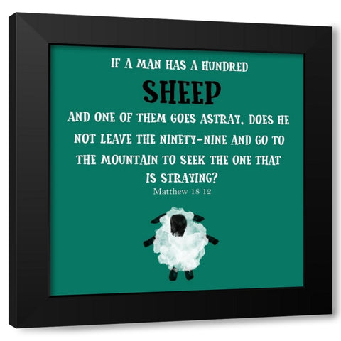 Lost Sheep Black Modern Wood Framed Art Print with Double Matting by Phillip, Jamie