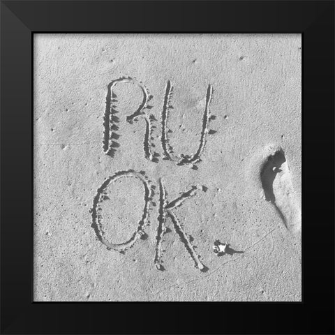 So Ok Black Modern Wood Framed Art Print by Phillip, Jamie
