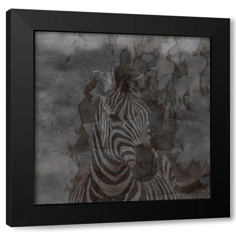 Zebra Abstract Black Modern Wood Framed Art Print with Double Matting by Phillip, Jamie