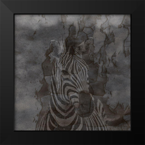 Zebra Abstract Black Modern Wood Framed Art Print by Phillip, Jamie