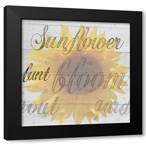 Sunflower 1 Black Modern Wood Framed Art Print by Phillip, Jamie
