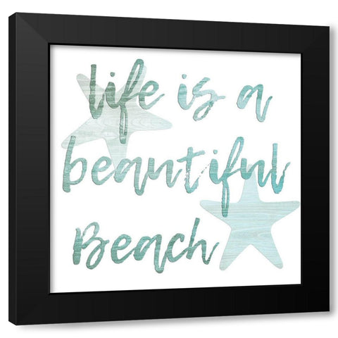 Beach Life  Black Modern Wood Framed Art Print with Double Matting by Phillip, Jamie