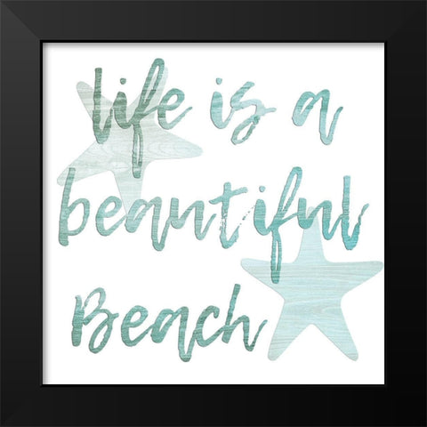 Beach Life  Black Modern Wood Framed Art Print by Phillip, Jamie