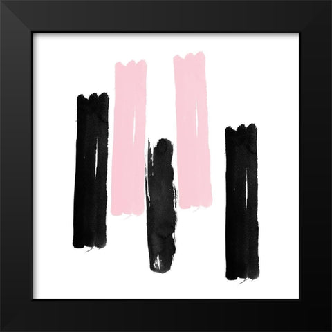 Blended Gem Black Modern Wood Framed Art Print by Phillip, Jamie