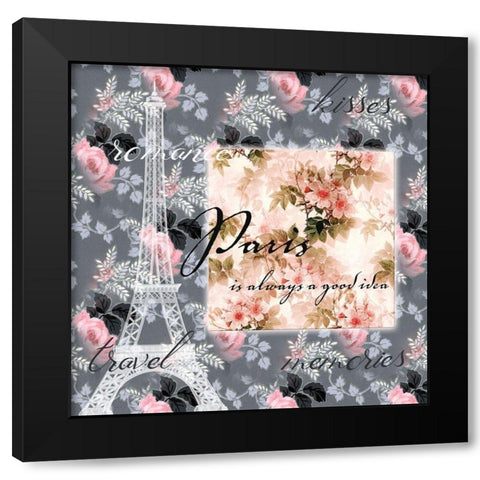 Parisian Black Modern Wood Framed Art Print with Double Matting by Phillip, Jamie