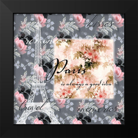 Parisian Black Modern Wood Framed Art Print by Phillip, Jamie