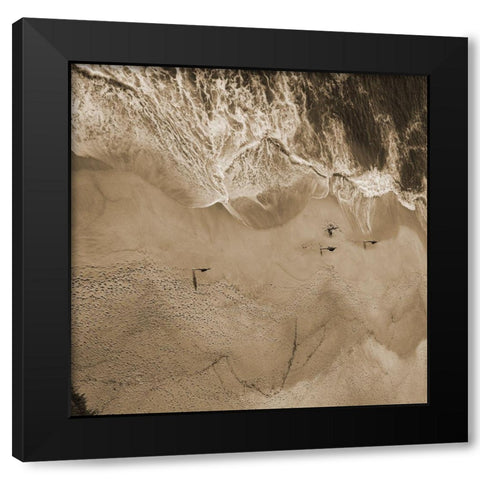 Sepia Bay Black Modern Wood Framed Art Print by Phillip, Jamie