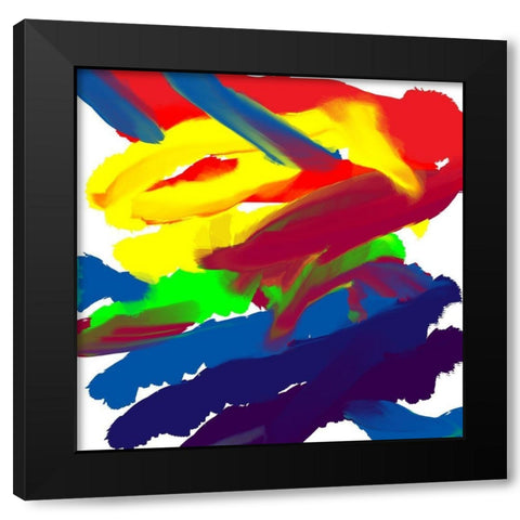 Lap Paint SQ Black Modern Wood Framed Art Print by Phillip, Jamie