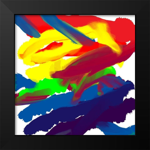 Lap Paint SQ Black Modern Wood Framed Art Print by Phillip, Jamie