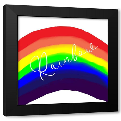 Lap Paint Rainbow Black Modern Wood Framed Art Print by Phillip, Jamie