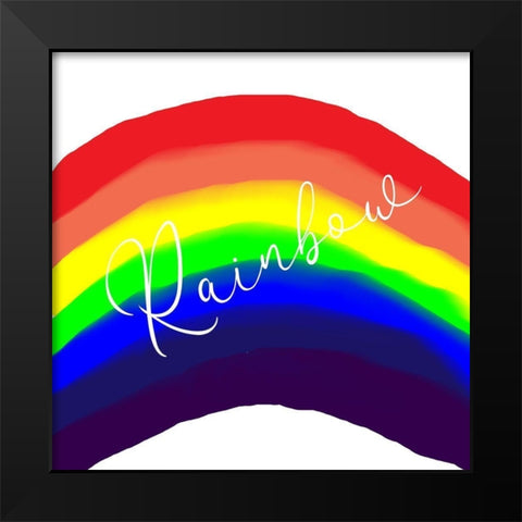 Lap Paint Rainbow Black Modern Wood Framed Art Print by Phillip, Jamie