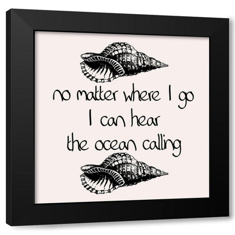Black Ink Coastal  Black Modern Wood Framed Art Print with Double Matting by Phillip, Jamie
