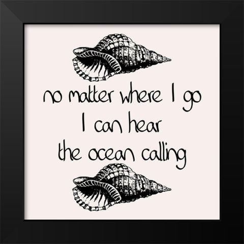 Black Ink Coastal  Black Modern Wood Framed Art Print by Phillip, Jamie