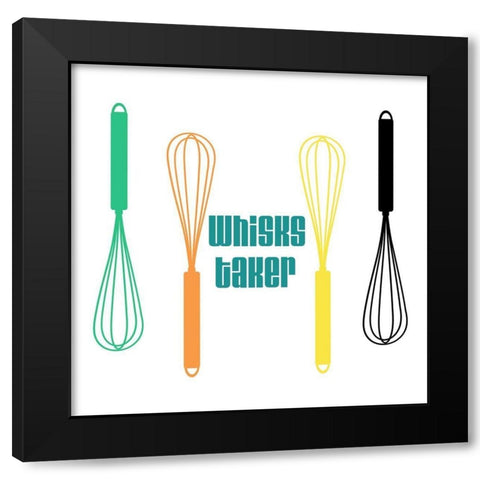 Whisk Taker Black Modern Wood Framed Art Print with Double Matting by Phillip, Jamie
