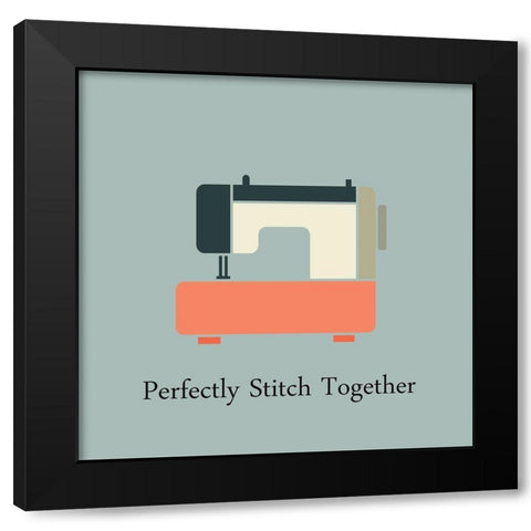 Sewing Black Modern Wood Framed Art Print by Phillip, Jamie