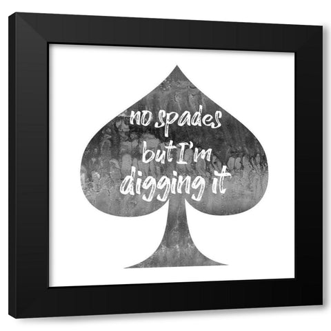 Spades Black Modern Wood Framed Art Print with Double Matting by Phillip, Jamie