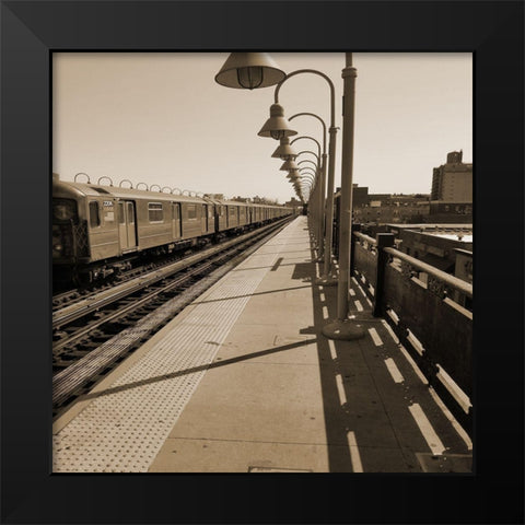 Bronx Trains 3 Black Modern Wood Framed Art Print by Phillip, Jamie