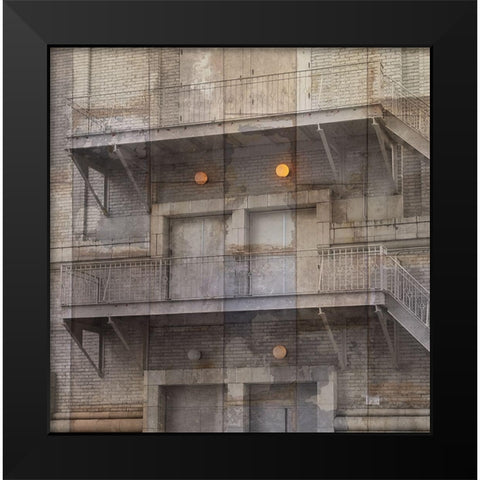 Structure Black Modern Wood Framed Art Print by Phillip, Jamie