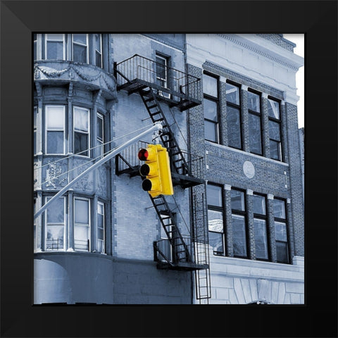 Traffic Black Modern Wood Framed Art Print by Phillip, Jamie