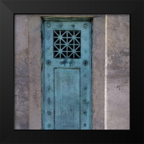 Main Door Black Modern Wood Framed Art Print by Phillip, Jamie