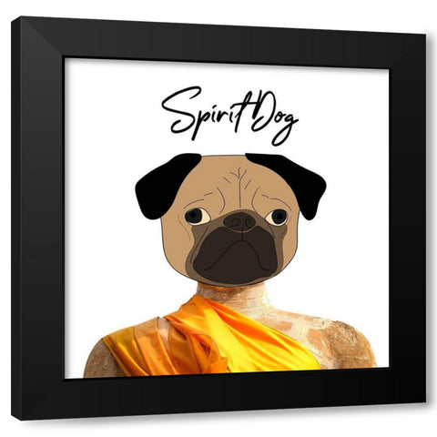 Spirit Dog Black Modern Wood Framed Art Print by Phillip, Jamie
