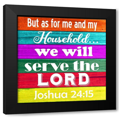 Joshua 24-15 Black Modern Wood Framed Art Print with Double Matting by Phillip, Jamie