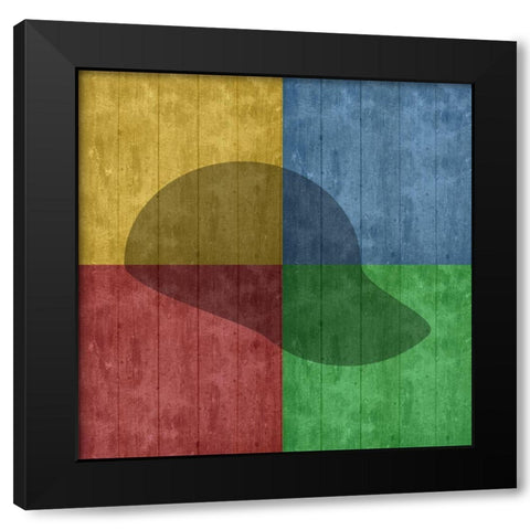 Baseball 2 Black Modern Wood Framed Art Print with Double Matting by Phillip, Jamie