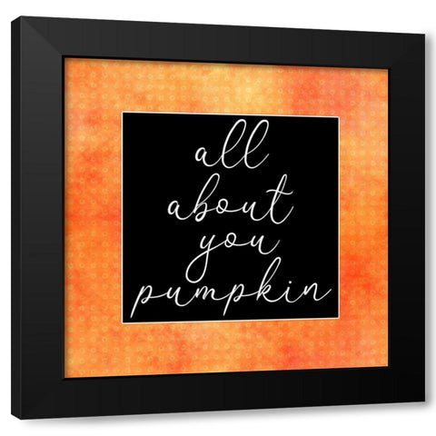 Pumpkin 2 Black Modern Wood Framed Art Print with Double Matting by Phillip, Jamie